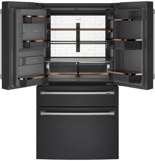 Café™ 36" 22.3 Cu. Ft. Matte Black Counter Depth French Door Refrigerator