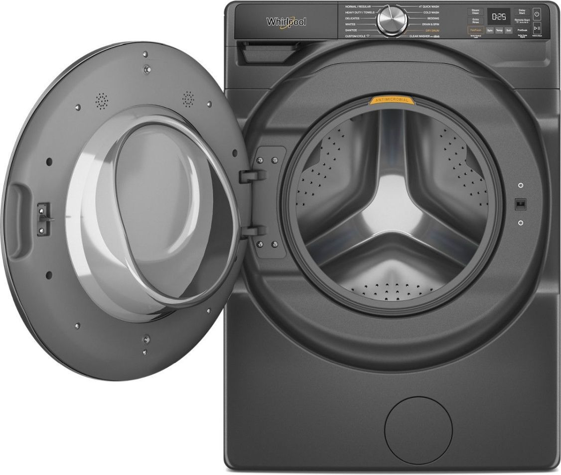 Whirlpool® 5 Cu. Ft. Volcano Black Front Load Washer