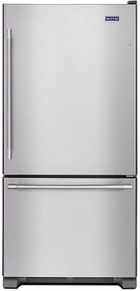 Maytag® 30" 18.7 Cu. Ft. Fingerprint Resistant Stainless Steel Bottom Freezer Refrigerator