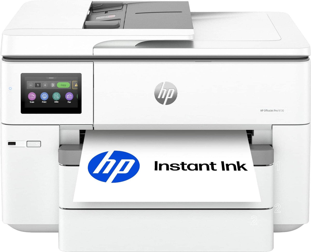 HP – OfficeJet Pro 9730 Wireless Wide Format All-in-One Inkjet Printer, Scanner, Copier, AI-Enabled with 3 Mos of Instant Ink – White