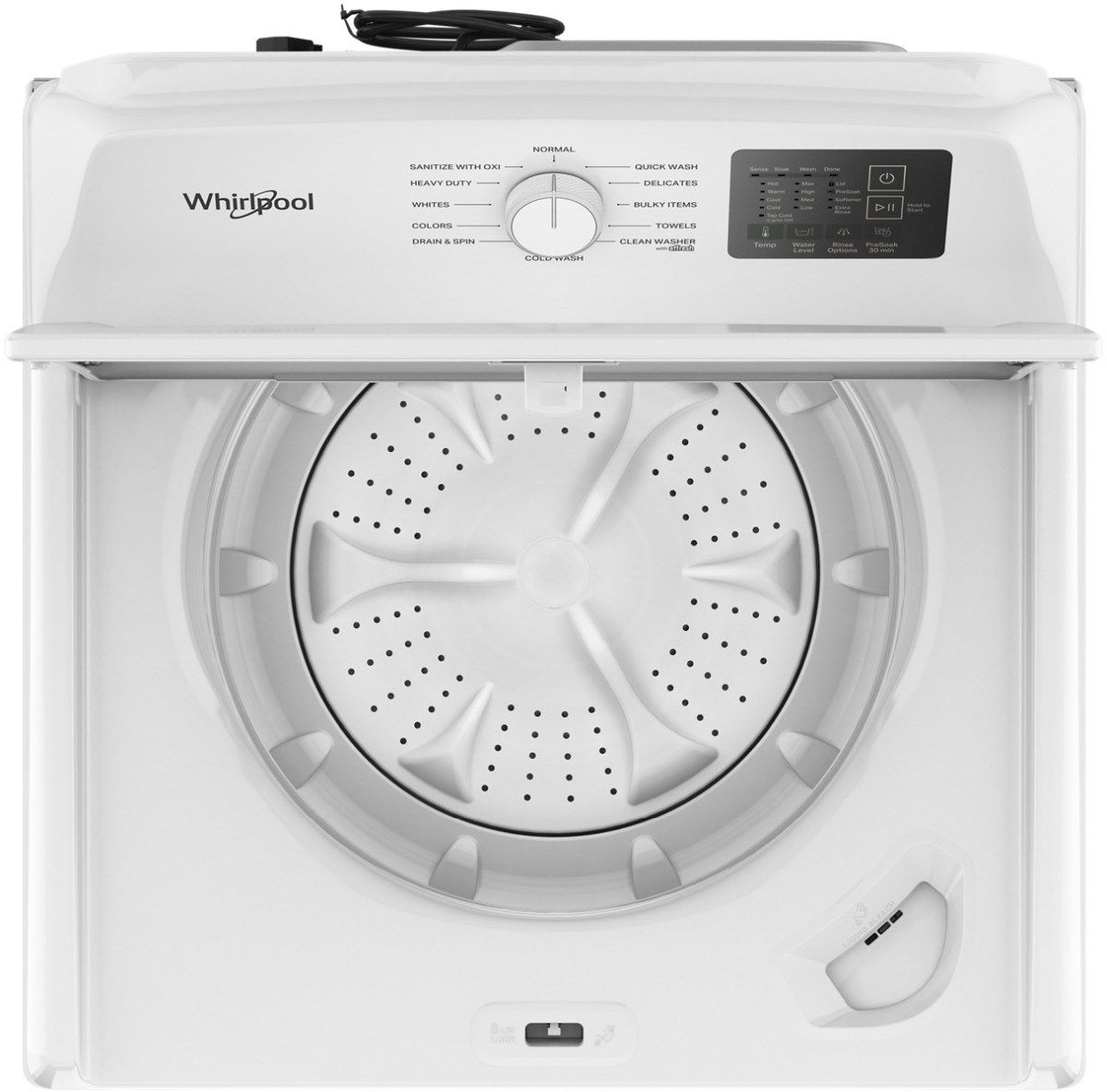 Whirlpool® 4.3 Cu. Ft. White Impeller Top Load Washer with Quick Wash Cycle and Soft Close Glass Lid