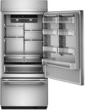 KitchenAid® 36" 20.8 Cu. Ft. PrintShield™ Stainless Steel Built-In Bottom Freezer Refrigerator with Platinum Interior
