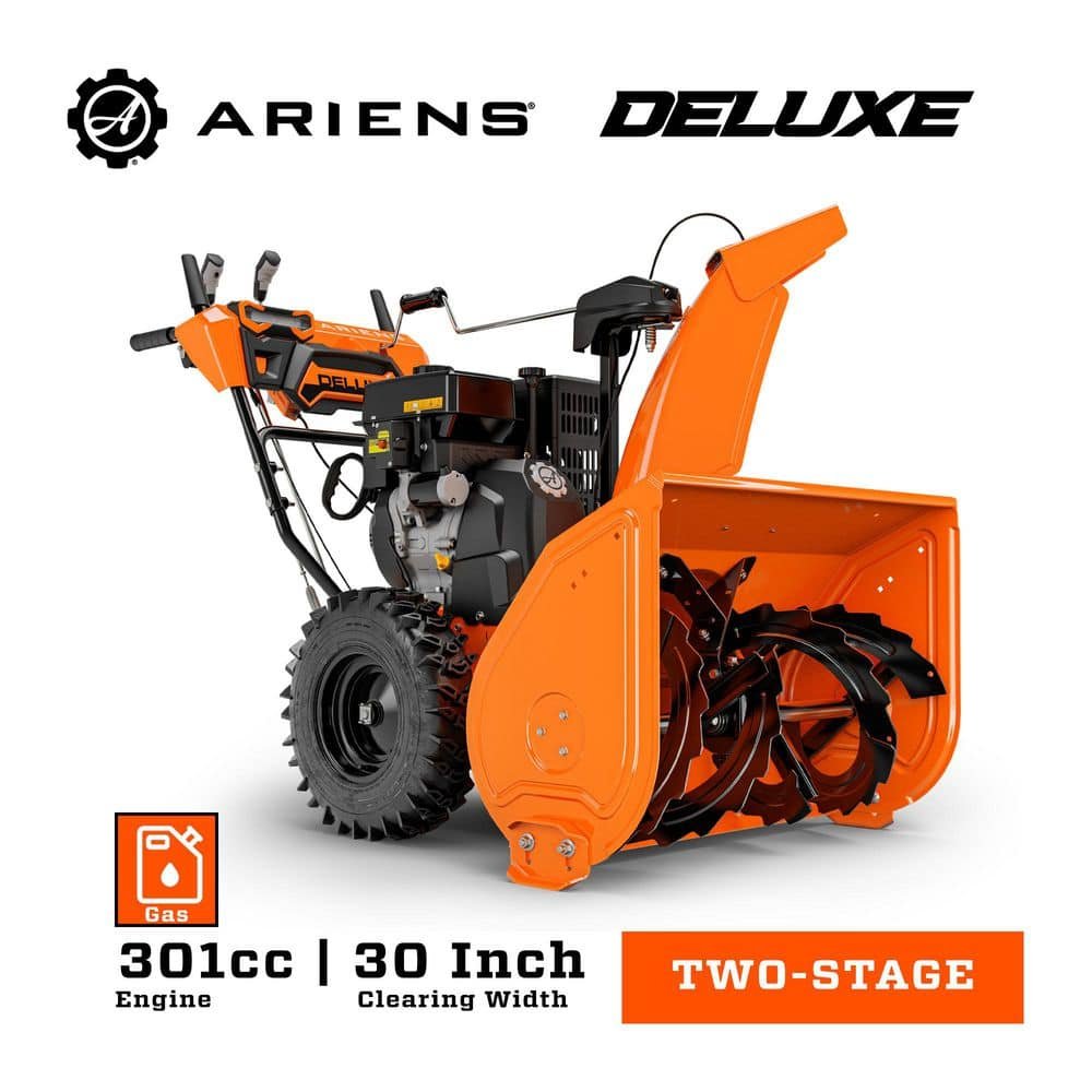 Ariens Deluxe 30 in. 301cc Electric Start 2-Stage Self-Propelled Gas Snow Blower with Heated Handgrips and LED Headlights 921071
