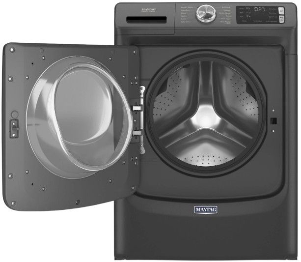 Maytag® 4.5 Cu. Ft. Volcano Black Front Load Washer with Extra Power and 12-Hr Fresh Spin™ Option