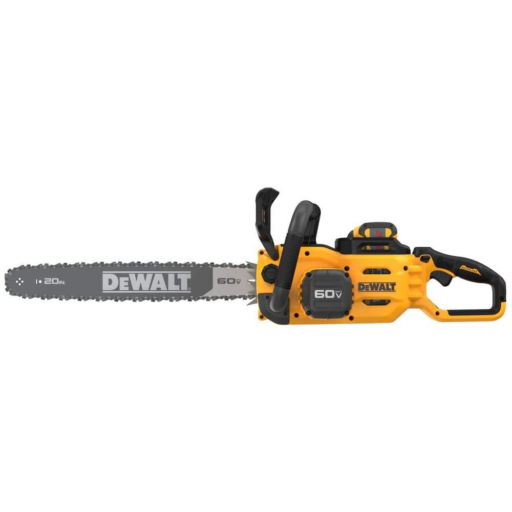 DEWALT FLEXVOLT 60V MAX 20 in. Brushless Cordless Chainsaw and Case Kit w/ 5.0 Ah Battery and Charger w/ Extra 20 in. Chain DCCS677Z1WDT620