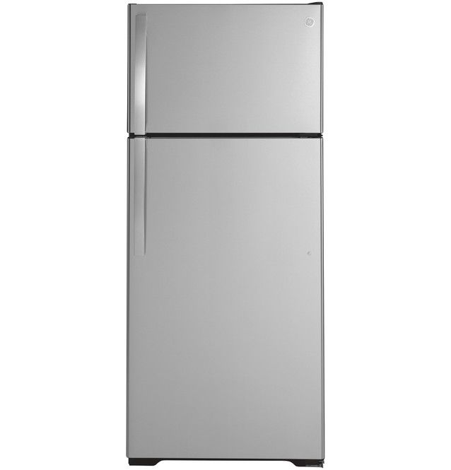 GE® 28" 17.5 Cu. Ft. Fingerprint Resistant Stainless Steel Freestanding Top-Freezer Refrigerator