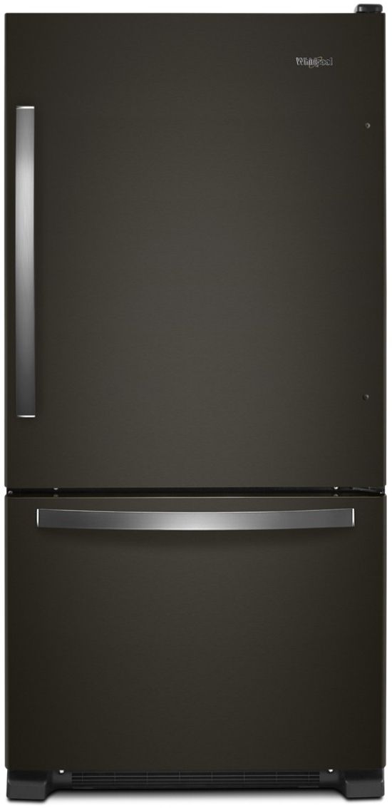 Whirlpool® 33" 22.1 Cu. Ft. Black Stainless Steel Bottom Freezer Refrigerator