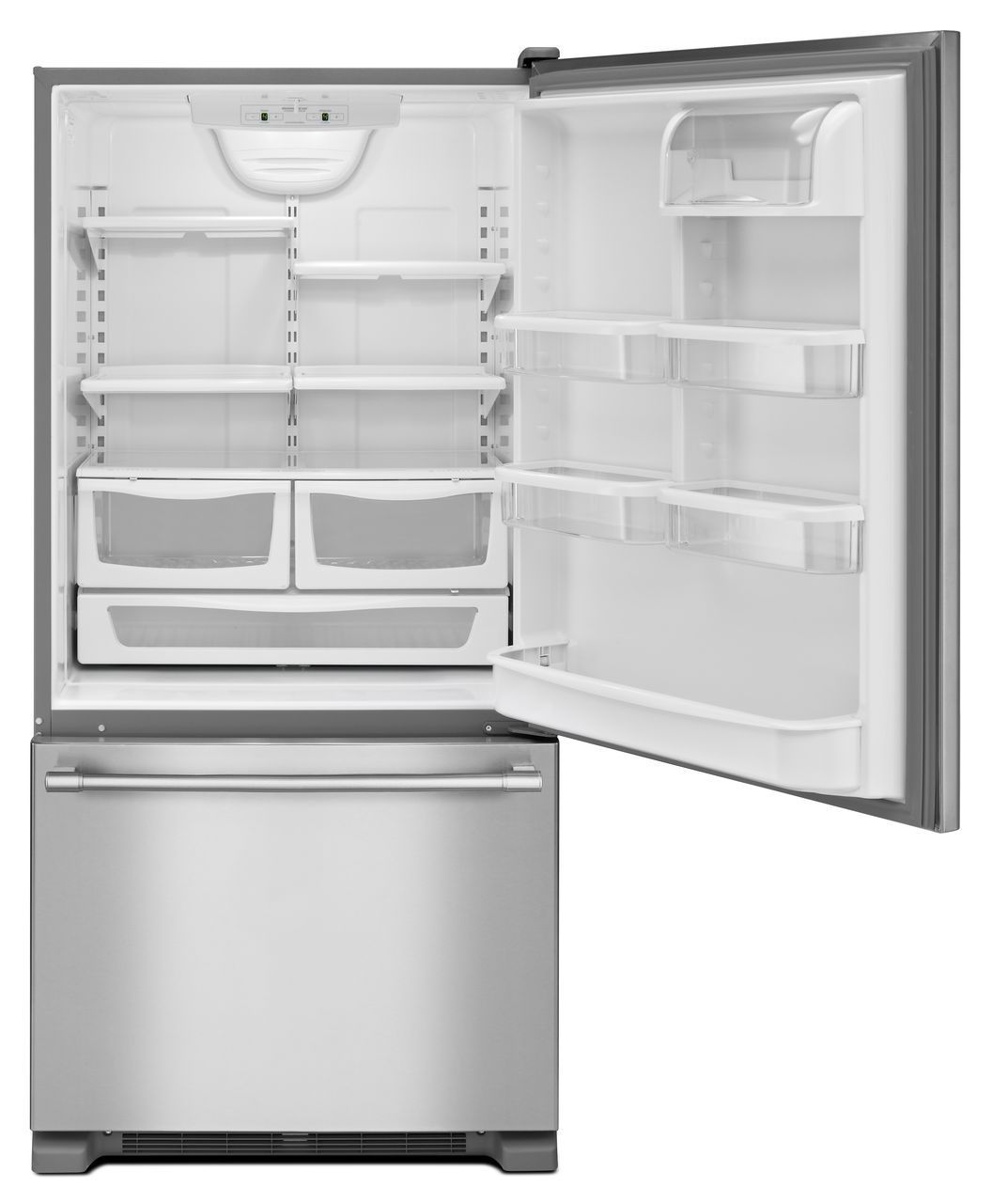 Maytag® 33" 22.1 Cu. Ft. Fingerprint Resistant Stainless Steel Bottom Freezer Refrigerator