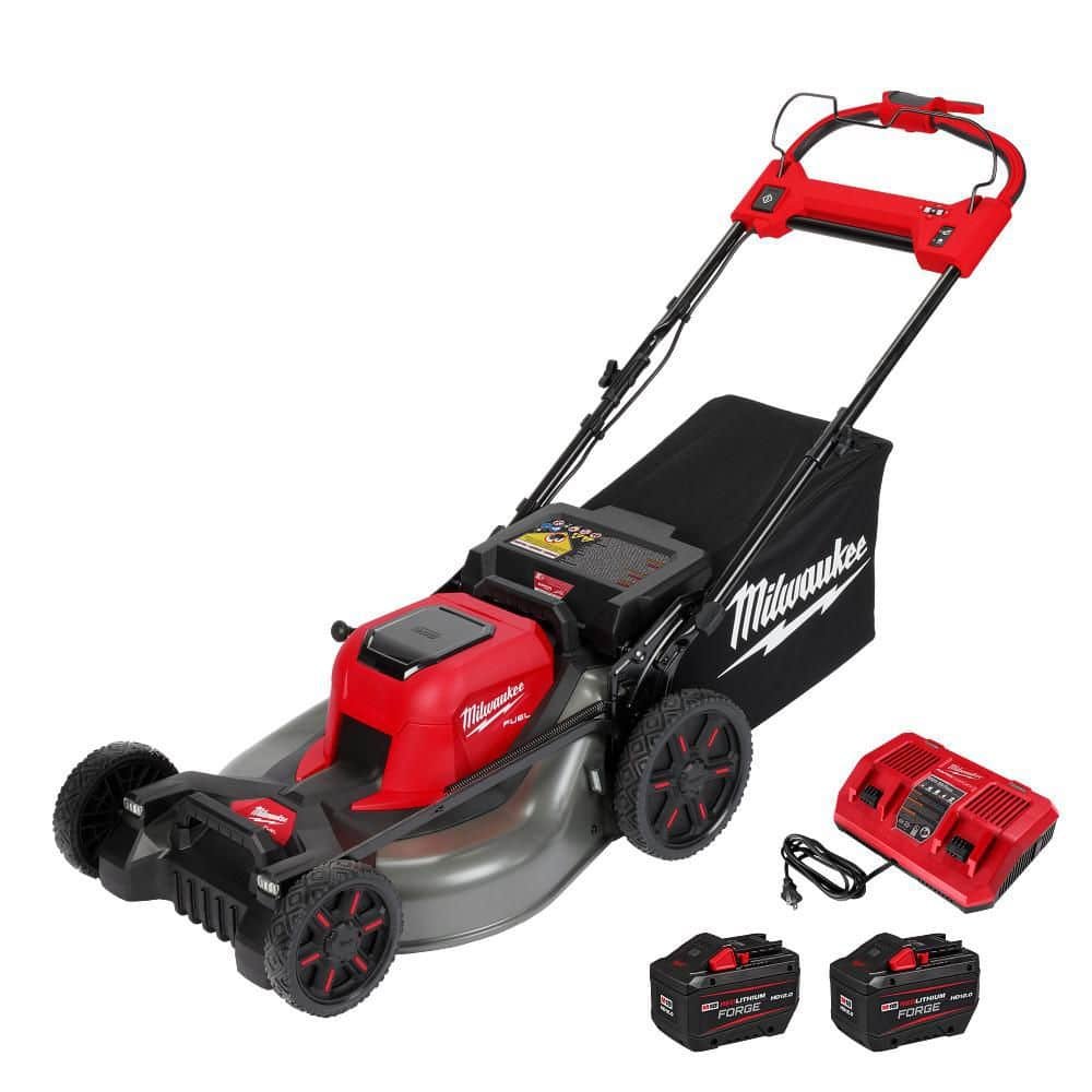 Milwaukee M18 FUEL Brushless Cordless 21 in. Walk Behind Dual Battery Self-Propelled Mower w/ 12.0Ah FORGE Battery and Charger 2823-22HD