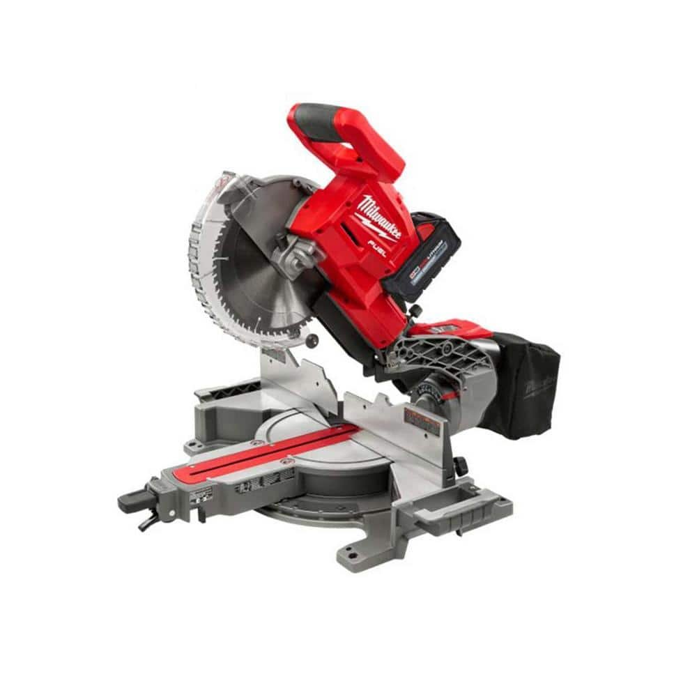 Milwaukee M18 FUEL 18V 10 in. Lithium-Ion Brushless Cordless Dual Bevel Sliding Compound Miter Saw Kit with One 8.0 Ah Battery 2734-21