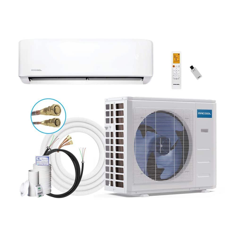 MRCOOL DIY 5th Gen 24000 BTU 22.7 Seer2 2-Ton Mini-Split Heat Pump Complete System-25 ft. Pre-Charged Line Set-230-Volt-R454B DIY-24-HP-WM-230D25-O-CMB
