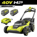 RYOBI 40V HP Brushless 21 in.Cordless Walk Behind Multi-Blade Self-Propelled Lawn Mower w/ 6.0Ah Batteries and Charger RY40HPLM02K2
