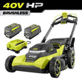 RYOBI 40V HP 21 in. Brushless Cordless Cross Cut Self-Propelled All Wheel Drive Mower w/ 6.0 Ah Batteries & Charger RY40HPLM03K2