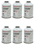 Honeywell R-1234yf, Six 8-ounce Cans of Refrigerant (Brand may vary between Honeywell or National Refrigerants)